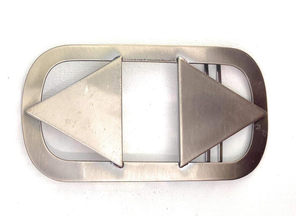 1775 Vintage Arrow Belt Buckle with Hook Prong, Antique Brushed Pewter